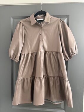 Karlie Brown Leather Dress